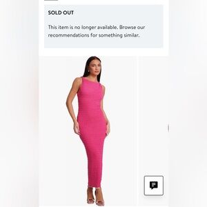 NWT Pink Textured Jersey Midi Dress with Twist Strap Detail